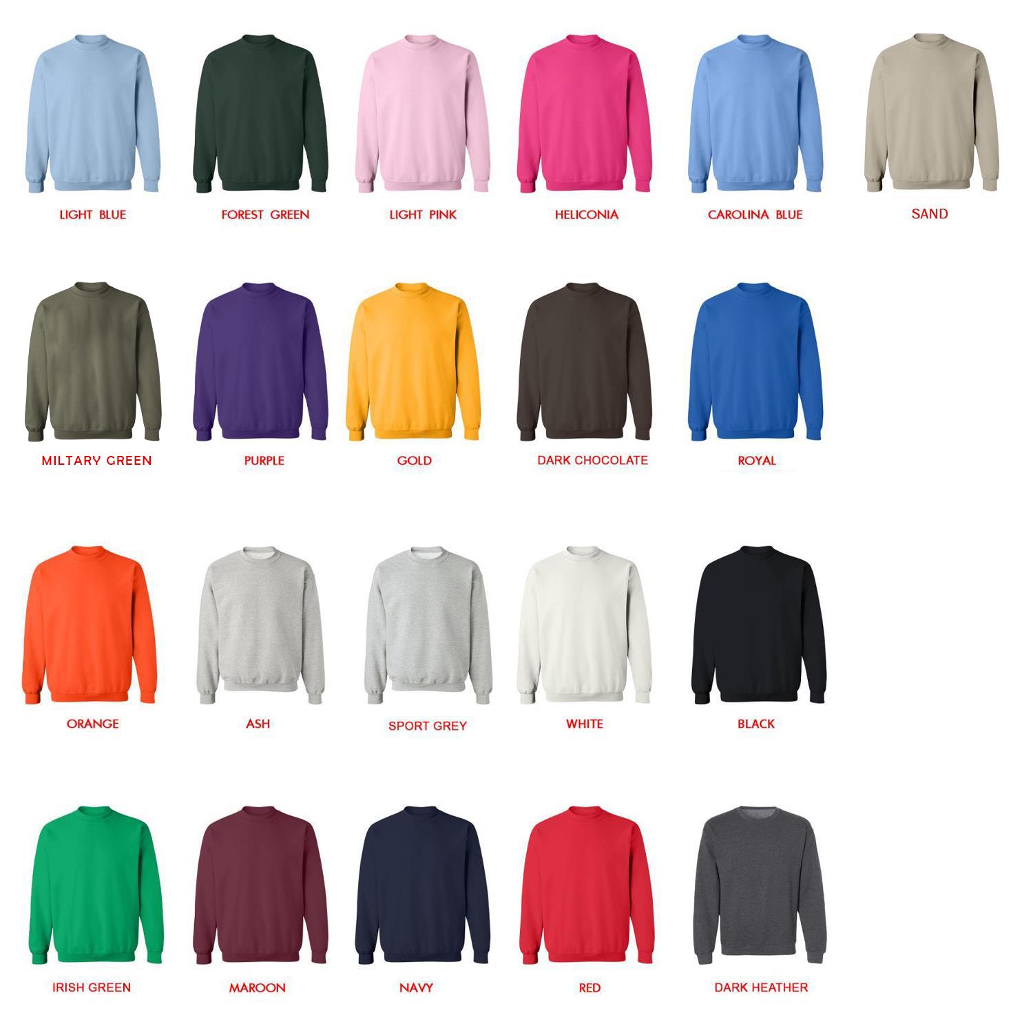 sweatshirt color chart - High School DxD Shop