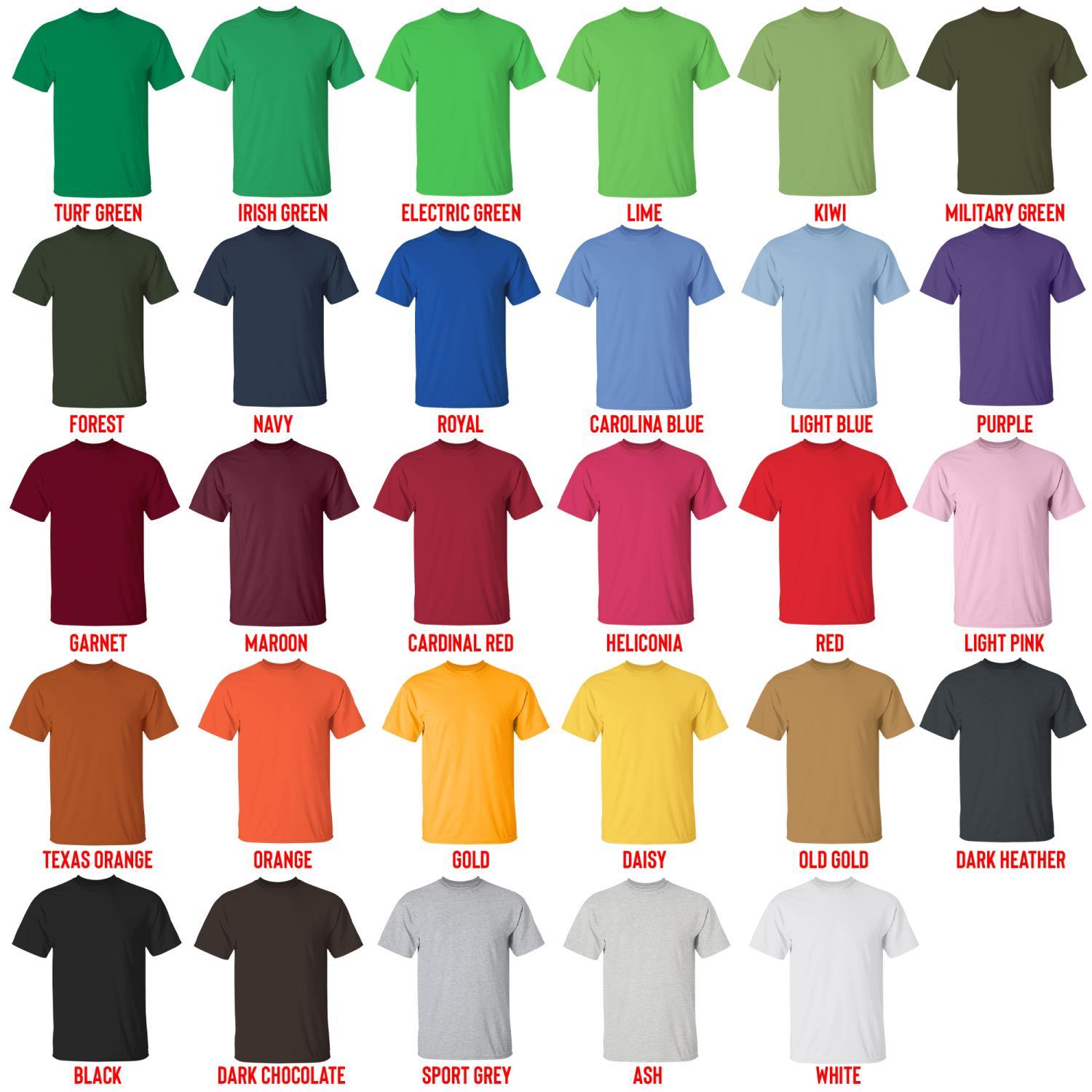 t shirt color chart - High School DxD Shop