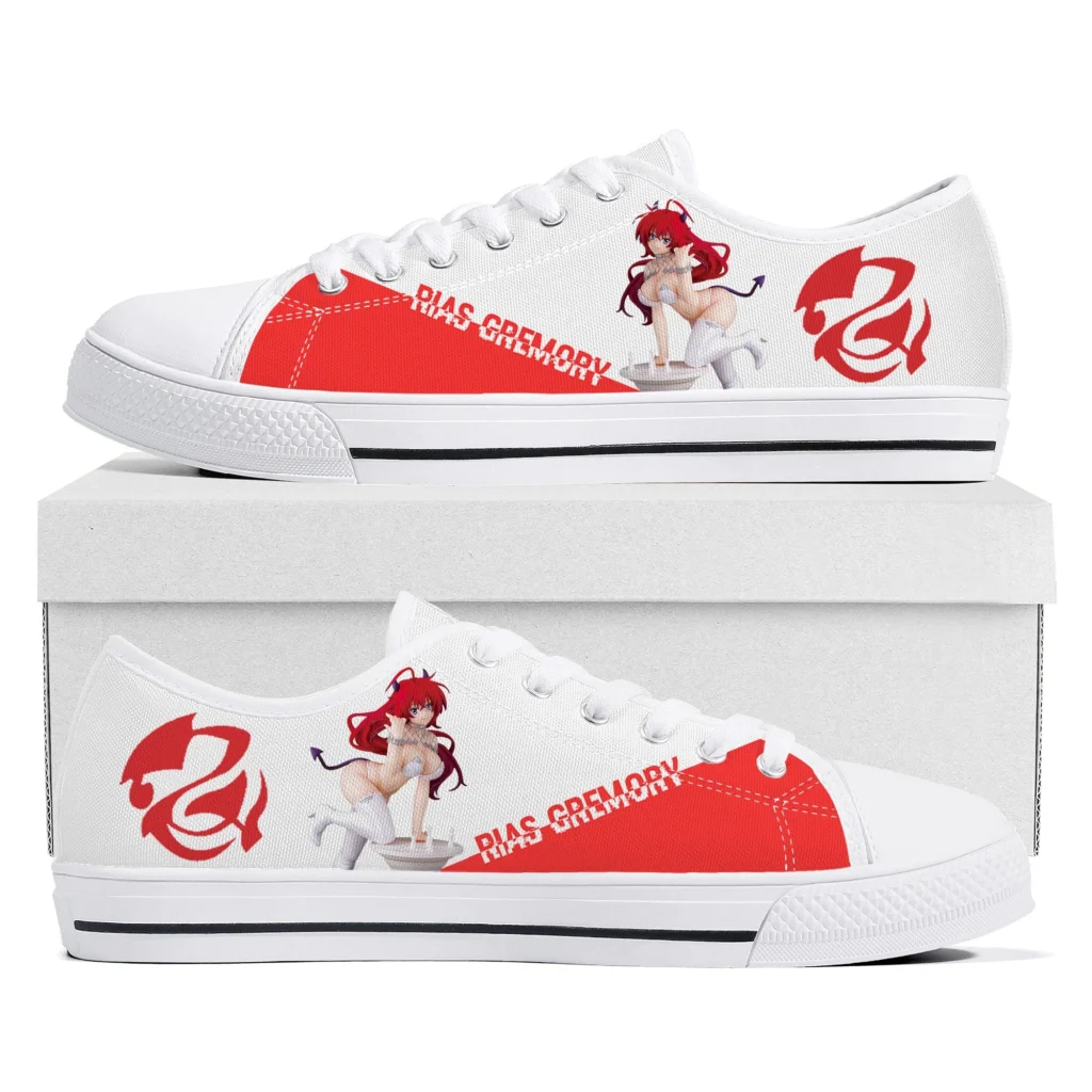 Anime High School DxD Rias Gremory Low Top Canvas