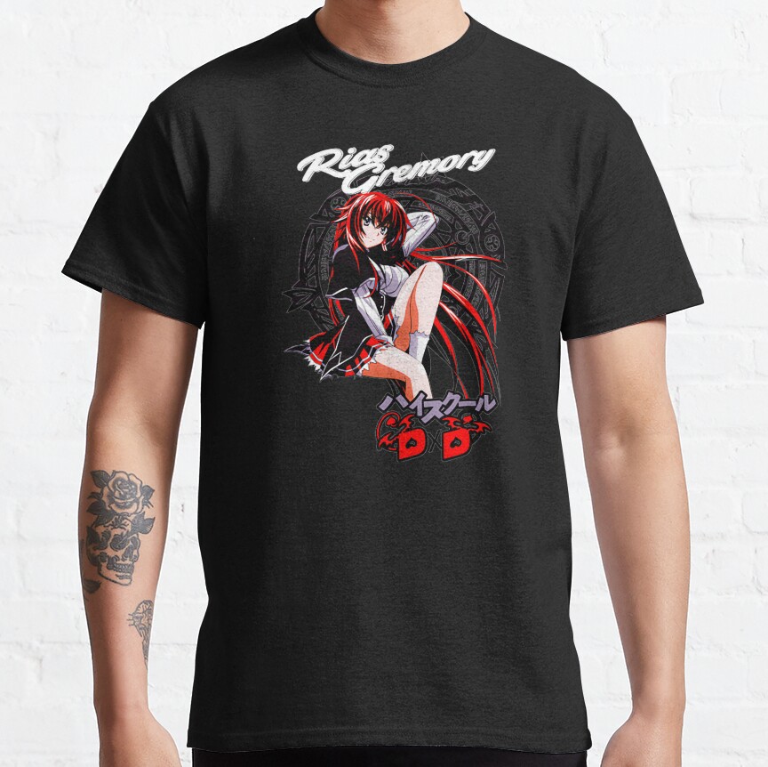 Dxd Highschool Rias Gremory With Black Logo T-Shirt - Image 2