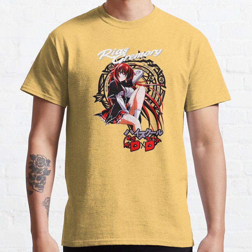 Dxd Highschool Rias Gremory With Black Logo T-Shirt - Image 4