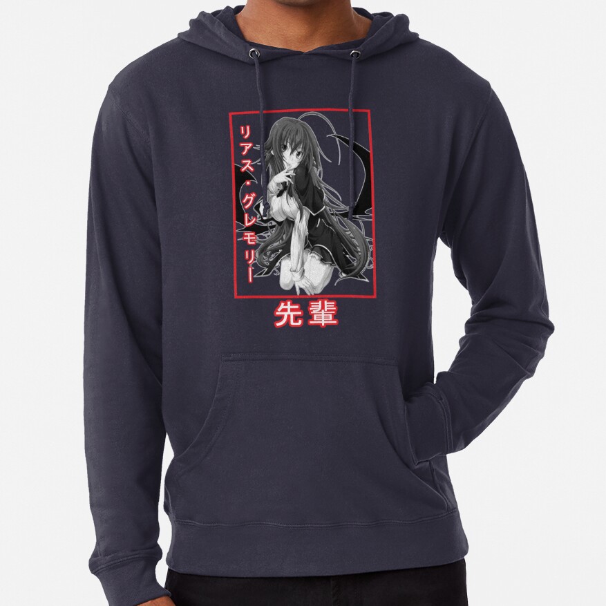 Rias Gremory Black And Grey Hoodie - Image 4