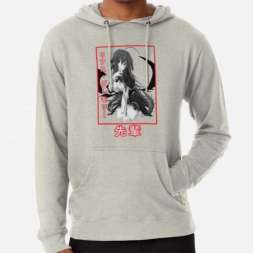 Rias Gremory Black And Grey Hoodie - Image 6