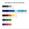 tank top color chart - High School DxD Shop