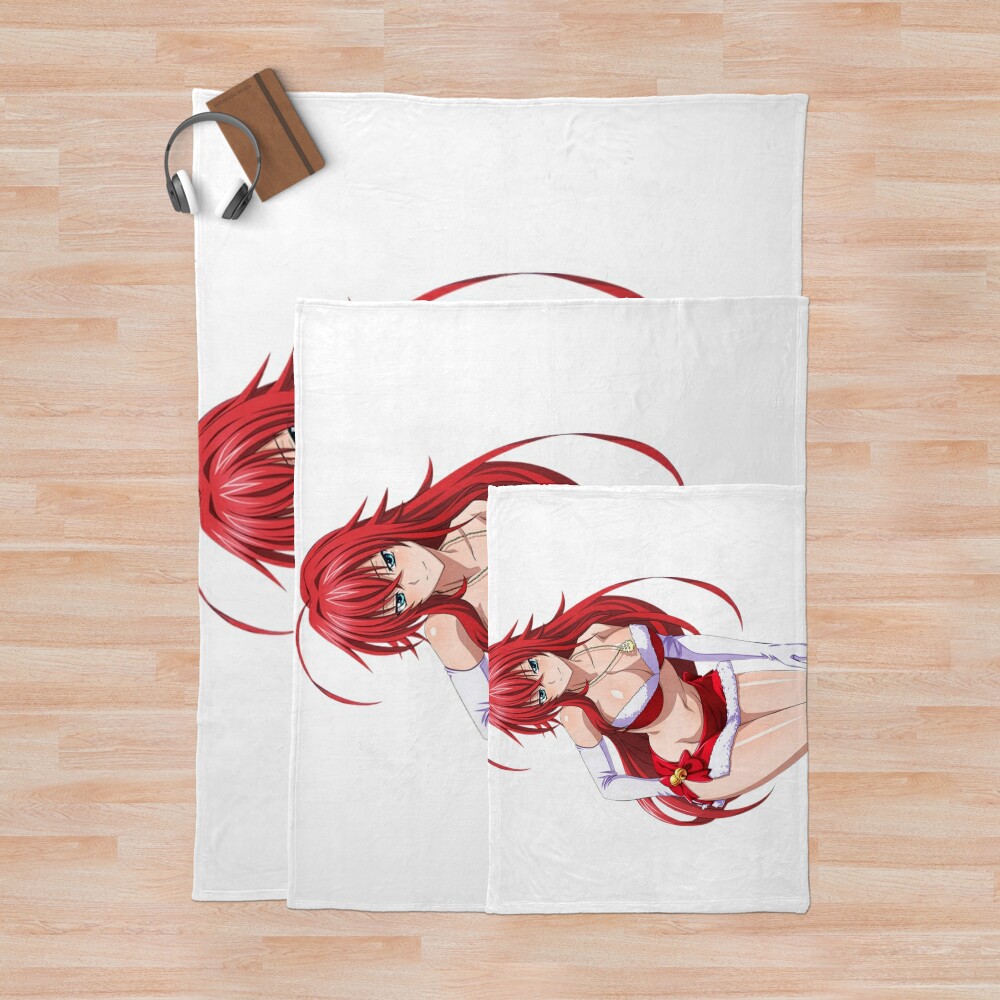 Rias Gremory Christmas Design Throw Blanket - Image 3